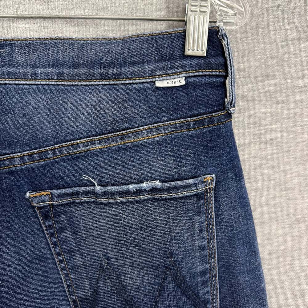 Mother Womens 30 Blue The Rambler Ankle Straight High Rise Jeans Stretch Organic - Picture 9 of 16